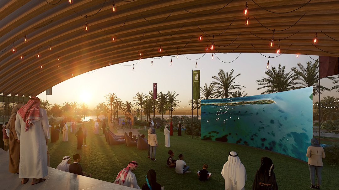 Villa driveway with electric‑car provision at Saadiyat Lagoons, Abu Dhabi