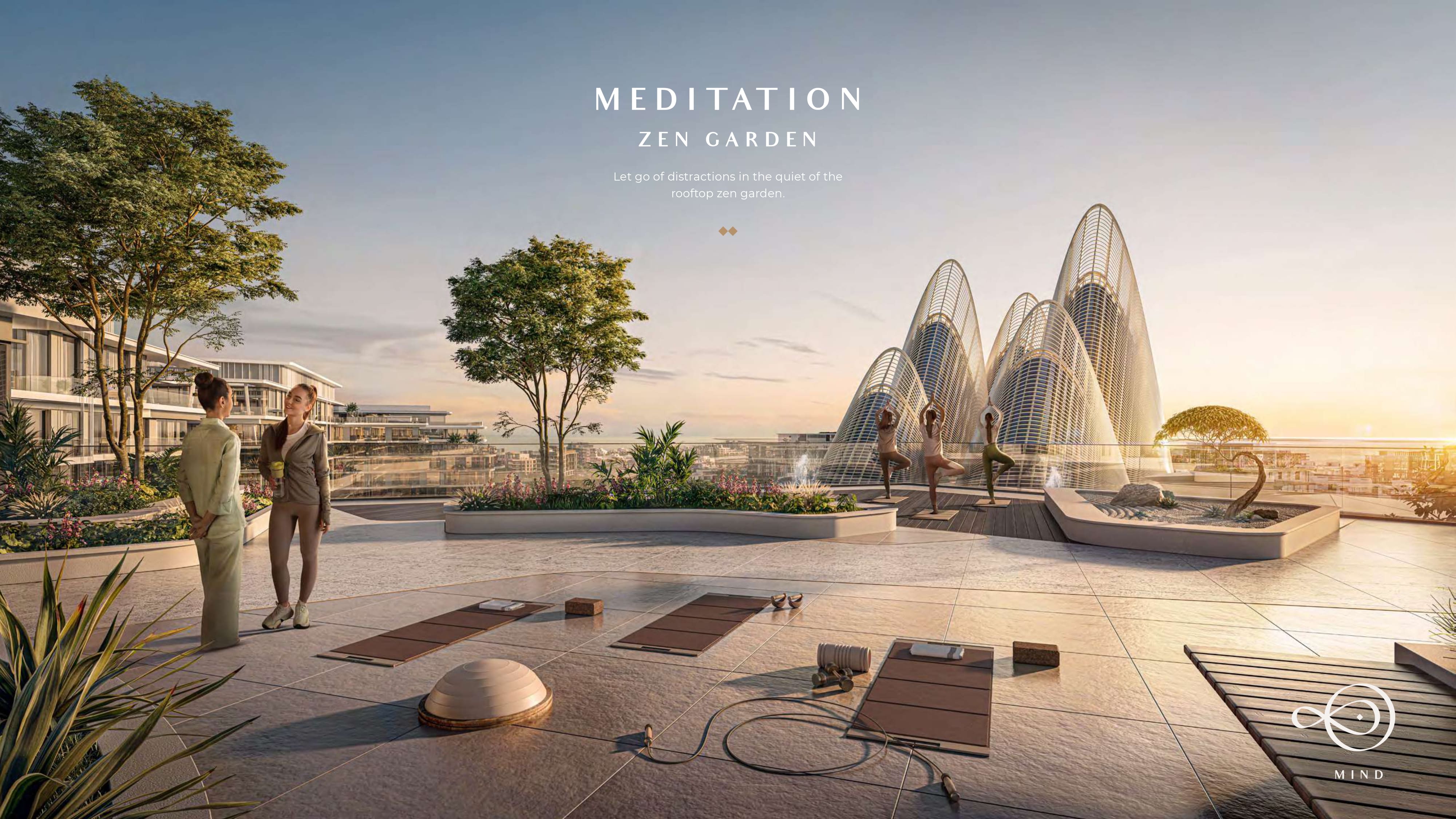 Wellness-focused exterior design of The Source Saadiyat Grove by Aldar Properties in Abu Dhabi
